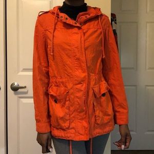Orange utility jacket